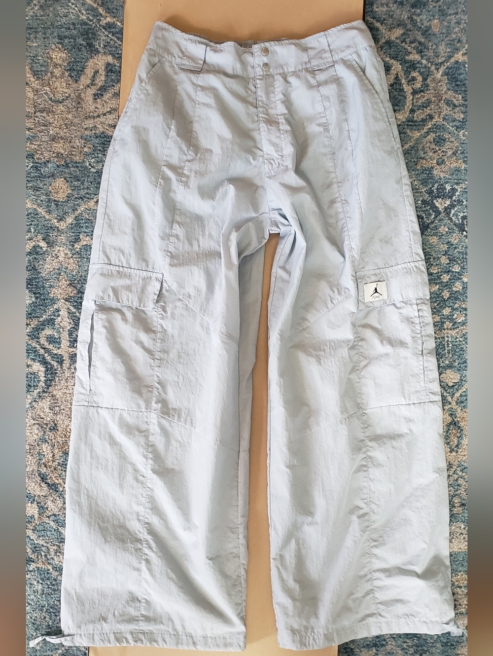 Air Jordan Light Green High Rise Wide Leg Pants Sz L